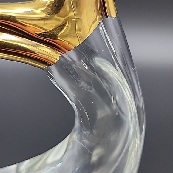 Artglass Clear and Gold Whale - Picture 11 of 13